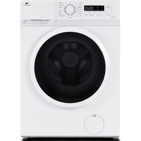 Continental Edison – Lave-linge hublot 9 kg 1400 trs/min – Moteur induction silencieux – Classe A – 15 programmes – Design compact blanc (1/5)