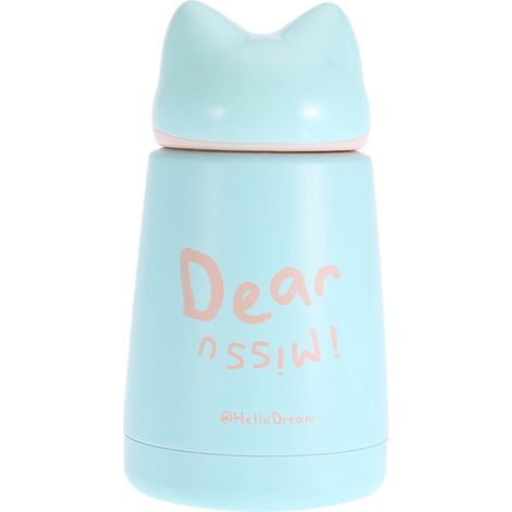 Gobelet isotherme en acier inoxydable bleu en forme de renard, 300 ml (1/5)