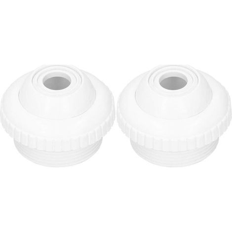2 Pièces Buse de Refoulement Piscine - Buse de Piscine Skimmer pour Piscines à Parois en Acier - Buse de Retour avec Tête Pivotante Accessoires de Piscine - Filetage Extérieur 1,5 Pouces - Blanc (1/5)