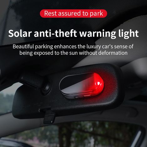 Solarbetriebene Warnleuchten für Autos – Keine Verkabelung im Fahrzeug erforderlich – Integriertes Diebstahlsicherungssystem – Universeller LED-Sensor – Dekoratives Atemlicht (1/2)