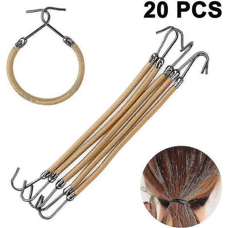 Set mit 20 Haarnadeln, Haarspangen, Haargummis und Haarbändern mit Haken für Frauen und Mädchen – Aprikose (1/4)