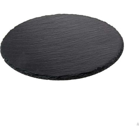 Vassoio Piatto in Pietra ardesia naturale aperitivo sushi tondo 33 cm