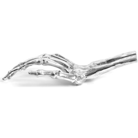 Mano scheletrica in alluminio collezione wunderkammer diesel living-skeleton hand in glove seletti 10889 (1/4)