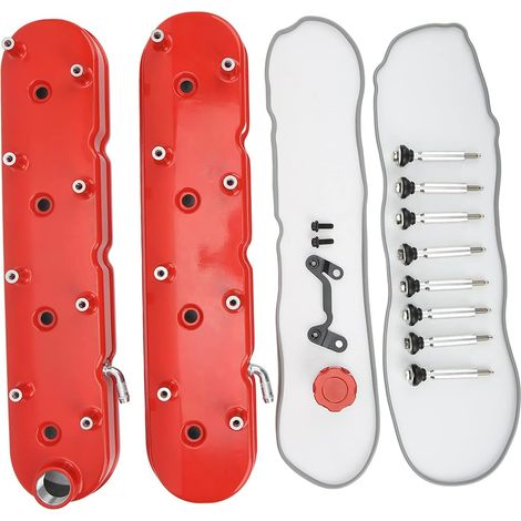 Kit de Couvercle de Soupape Moteur LS LS1 LS2 LS3 LS6 LS7 5.3 6.0 6.2 – Fonte d'aluminium de qualité Supérieure, Design Antirouille, Compatible avec Camaro, GTO, Comprend des Supports de (1/5)