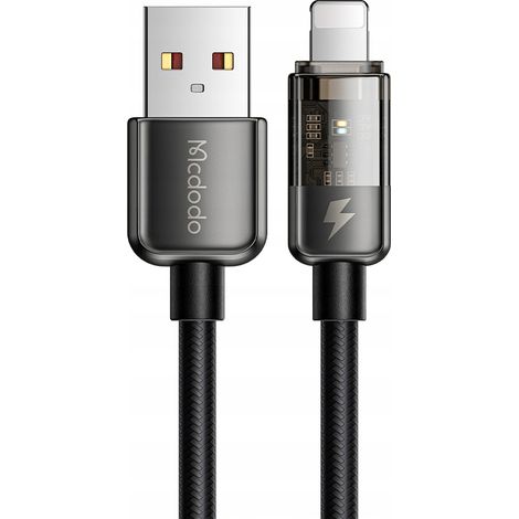Cavo Lightning USB Mcdodo per ricarica rapida 36W per iPhone 13 14, 2 m, LED (1/5)