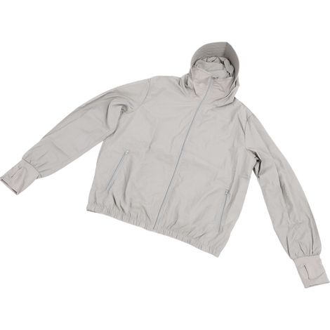 Veste ventilée 12 V avec protection solaire, 3 vitesses, anti-UV, vêtements climatisés pour travaux extérieurs, prise CC, grise, taille 2XL (1/5)