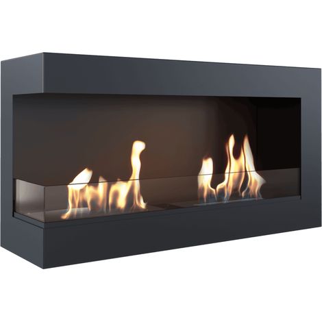 Wandkamin Bioethanol DELTA 900 TÜV links mit Verglasung (1/5)