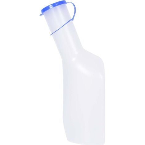 Urinoir Portable Homme 1000ml   Flacon Urinaire avec Couvercle, Transparent, Idéal Voiture, Hôpital, Personnes Âgées et Incontinence