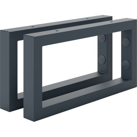 Holzbrink 2 Stück Wandkonsole Grau für Waschtisch, 300x150 mm, design und stabil Waschtischhalterung, Handtuchhalter
