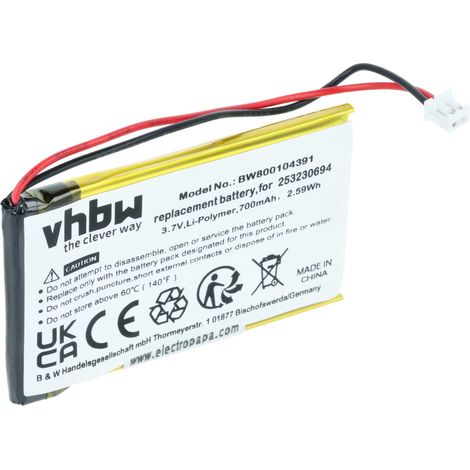 vhbw Akku kompatibel mit Sagem 690 schnurlos Festnetz Telefon (700 mAh, 3,7 V, Li-Ion)