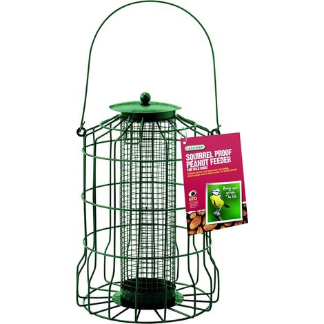 1 Mangeoire Arachides, Métal Durable, Anti-écureuils, 26cm, Pour Jardin