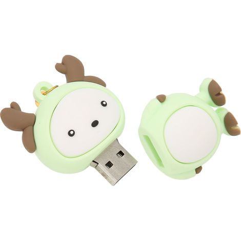 Clé USB 2.0 16GB Mignon en Forme de Dessin Animé Vert Pastel, Antichoc et Portable pour Ordinateur (1/5)