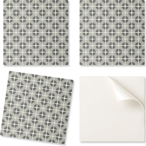 Baldosas de vinilo autoadhesivas con estampado geom茅trico para sal贸n, 20x20x20 cm.
