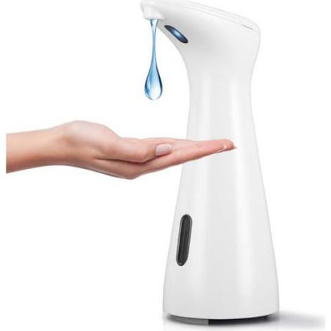 Distributeur Savon Automatique 200ml, Capteur Infrarouge, Étanche IPX6, Sans Contact, Design Élégant Cuisine/Salle de Bain