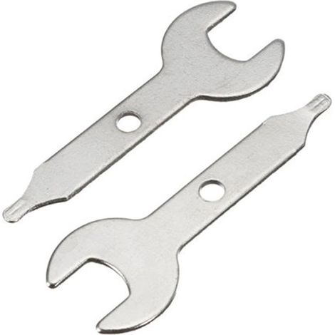 Clé à molette - Clé plate - Clé réglable - Lot de 2 - Clé multifonction - Outils à main - Clé réglable - Argent - 5,5 cm (1/4)