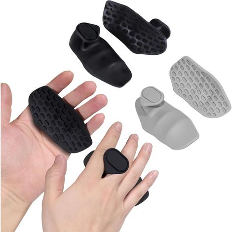 Gants de Musculation - Lot de 2 Paires - Poignées en Silicone Robustes et Portables sans Doigts pour Homme et Femme (1/3)
