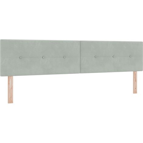 Maison Exclusive - Testiera LED con strisce LED Grigio chiaro 200 cm Velluto (1/5)