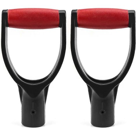 Lot de 2 pelles à manche en polypropylène de 3,2 cm (1-1/4 po) avec poignée en D pour creuser et ratisser (1/5)