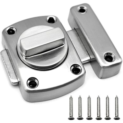 1 Pcs Loquet Rotatif de Porte Loquet,Loquet en Alliage de Zinc Sécurité loquet verrous avec 6 Vis pour Salle de Bains Porte (1/5)