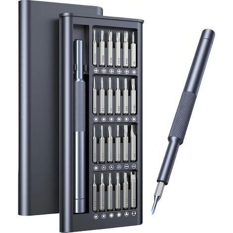 25 en 1 Kit Tournevis Precision avec Embout Visseuse pour Reparation Electronique Accessoire Tournevis Lunettes Opticien Tournevis Electricien Tourne a Gauche Ordinateur Portable PC (1/5)