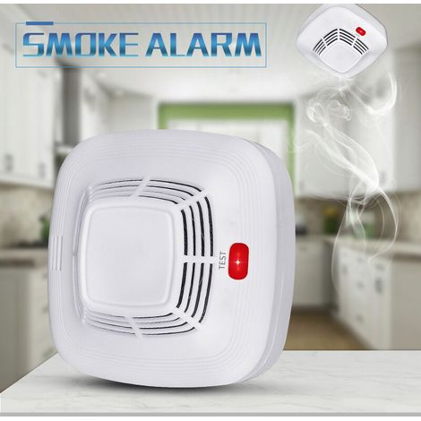Adesivo rilevatore di fumo con sensore fotoelettrico, biadesivo, notifica di batteria scarica, confezione da 1 (A) (1/5)