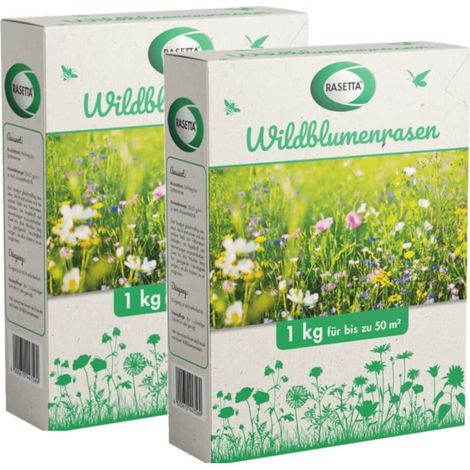 Stroetmann Rasetta Wildblumen 2 kg Rasensamen Wildblumenmischung Bienenmischung