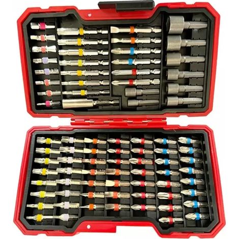 Kit De Douilles À Vis - 83 Pièces En Acier S2 - Torx Hex Phillips - Boîte De Rangement Compacte - Pour Assemblage Maison Réparation Électronique Et Automobile
