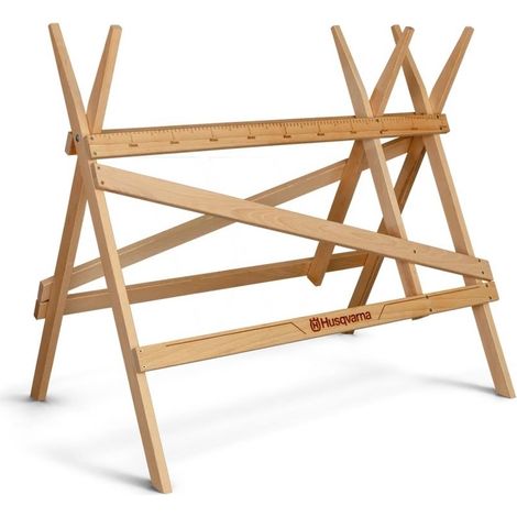 Support de coupe en bois avec mesure Support pliant en bois Husqvarna