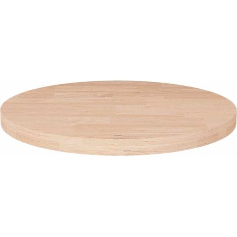 Runde Tischplatte Ø30x2,5 cm Unbehandeltes Massivholz Eiche vidaXL