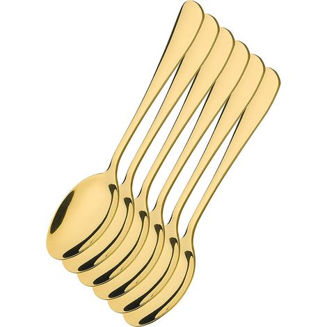 Kaffeelöffel, 6 Stück, Edelstahl, 13,5 cm, goldfarben, Coffee Culture / Cilio (1/2)