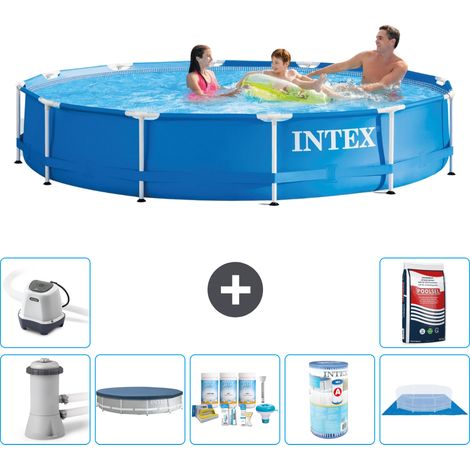 Intex Piscina con struttura Rotonda - 366x76 cm - 8-pezzi  S31738