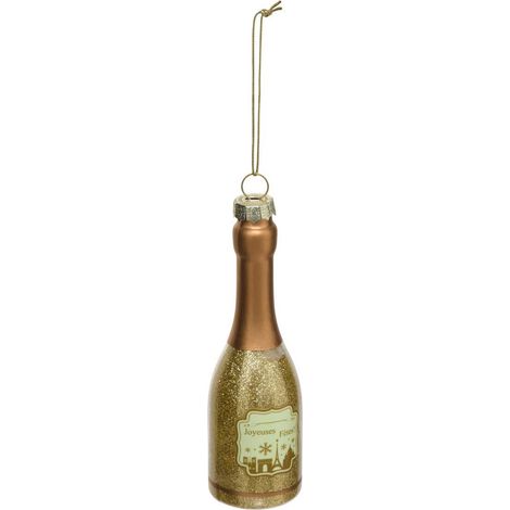 Suspension de sapin champignon en verre doré 12 cm - Atmosphera créateur d'intérieur (1/2)