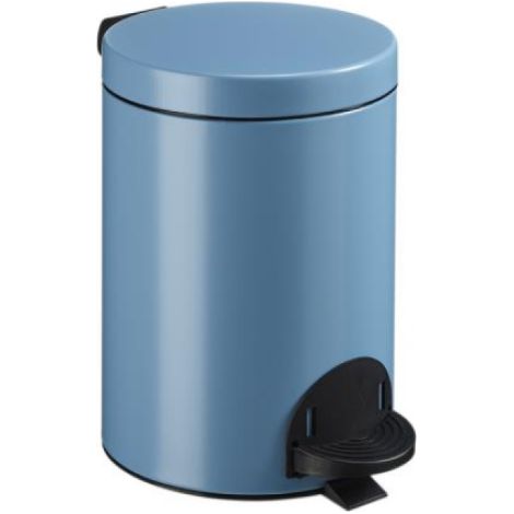 Poubelle à pédale Sanelia - seau antibactérien - 5l - bleu pastel mat - RAL 5024 (1/3)