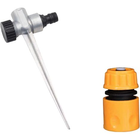 Arroseur rotatif en alliage avec raccord au sol 1/2" et connecteur rapide