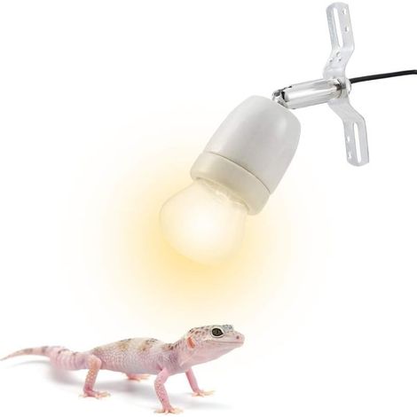 Douille Céramique 300W, E27 Prise de Lampe, Chauffage de Reptile Orientable à 360 ° Orientable Fixation(Ampoule Non Incluse) (1/5)