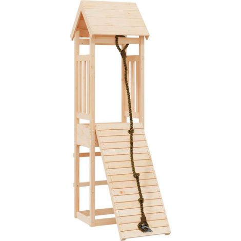 Playhouse  Natural Wood  Solid pine wood  Large  Durable  Playhouse vidaXL