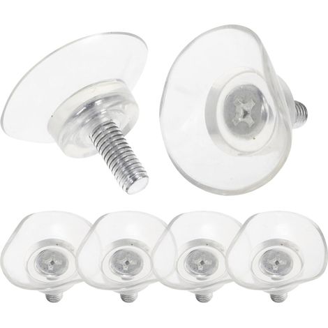 COLLBATH Lot de 6 ventouses en PVC avec vis pour meubles, base (1/5)