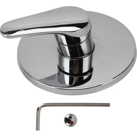 Wandmontierter Warm- und Kaltwasserhahn mit dekorativer Abdeckung, hochwertigen Materialien, hoher Durchflussrate, modischem und schlichtem Design, einfach zu installierender Wandmischer.