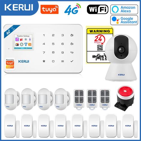 (Pack 6) Système d'alarme de sécurité intelligent WIFI GSM, compatible avec la maison intelligente Alexa, antivol. (1/5)