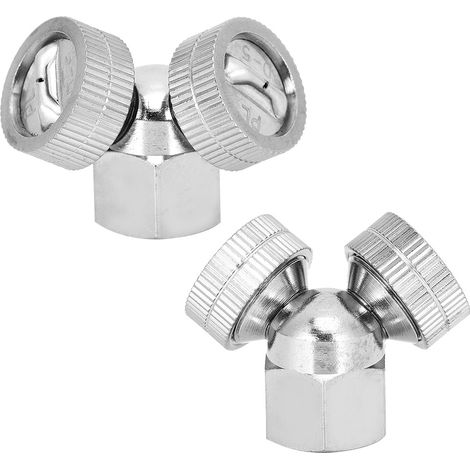 Arroseur de jardin à 2 têtes en acier inoxydable avec filetage femelle G3/8" pour l'irrigation agricole (1/5)