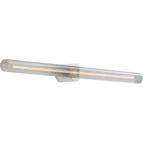 Applique Murale De Salle De Bain Led Blanche Potter 7W Avec Ampoule Nervurée S14D 2700K Ip44 - Groupe Rossini Salle De Bain Et Éclairage Intérieur (1/5)