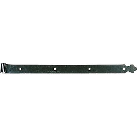 Torbel – Penture de porte alu.feston 415mm noir Ø14 – Profil 39x4 pour bois dur – 11PA41E