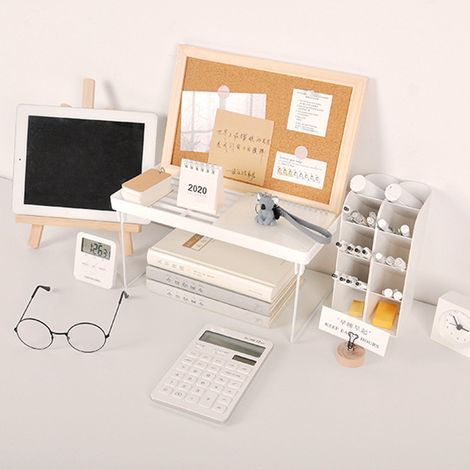 Étagère de rangement pliable pour dortoir, en PP et métal robuste, design simple, présentoir de bureau blanc M pour maison, dortoir, bureau