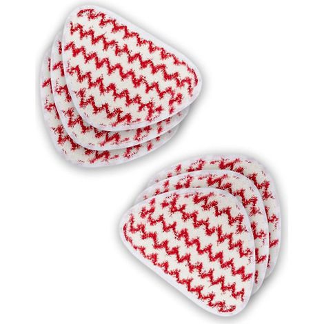 (Rot) 6er-Packung Ersatztücher für Dampfmopps, Mikrofasermaterial, geeignet für Vileda Dampfreiniger, maschinenwaschbar.