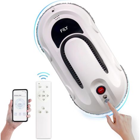 Robot lavavetri S1PRO 5000PA con app, funzione di avvio con un solo pulsante e telecomando, strumento per la pulizia di finestre alte interne ed esterne, vetro/piastrelle (1/5)