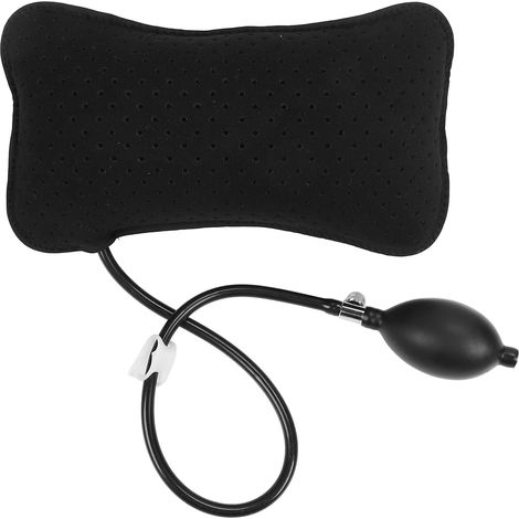 1 Coussin lombaire gonflable, lavable, portable, soutien ferme, ajustable, pour bureau et voiture (1/5)