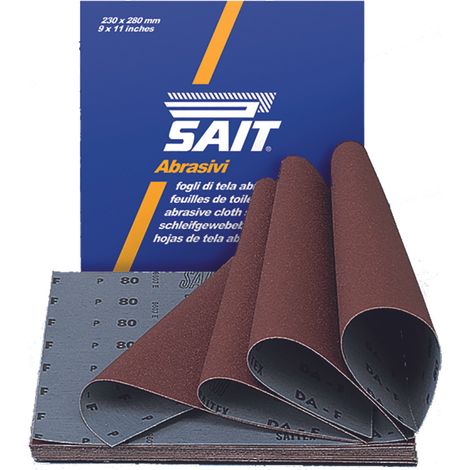 Sait FOGLIO DI TELA ABRASIVA S-SAITEX DA-F mm. 230x280 grana 100 25.00 fogli
