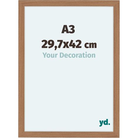 yd. - Cadre photo A3 29.7x42 - Noyer clair - MDF - Como (1/5)
