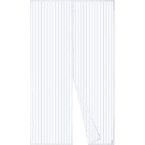 Moustiquaire Magnétique Pour Porte Apalus, Rideau en Maille, Joint Magnétique de Haut en Bas avec Fermeture Automatique, Maintient l'air frais à l'intérieur (140x240cm, Blanc) (1/5)