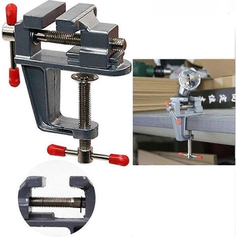 Étau de table miniature en alliage d'aluminium de 30 mm, étau de table plat en alliage d'aluminium pour bricolage domestique ( ) (1/5)